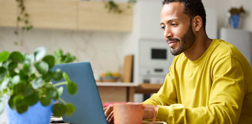 Man using a laptop