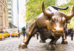 Wall Street Charging Bull statue.