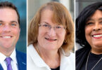 CalPERS Board Members (in order of left to right): Michael Detoy, Lisa Middleton, and Yvonne Walker