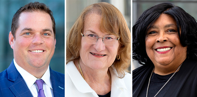 CalPERS Board Members (in order of left to right): Michael Detoy, Lisa Middleton, and Yvonne Walker